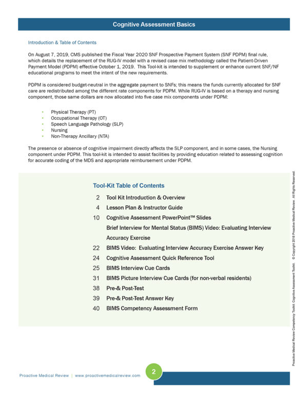 Cognitive Assessment Basics Toolkit - Image 2